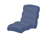 紺色の座椅子の無料イラスト