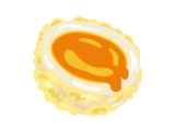 卵の天ぷらの無料イラスト