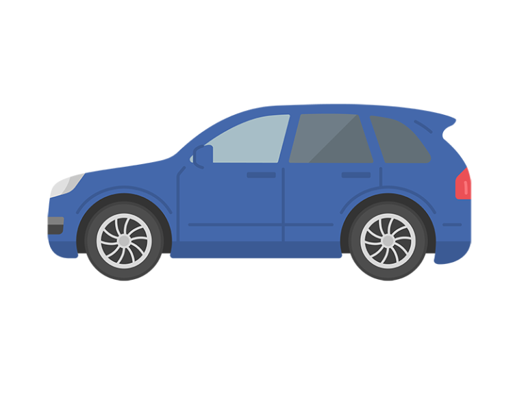 横から見た、SUVの自動車の無料イラスト | 無料・商用OKのイラスト素材｜イラストセンター