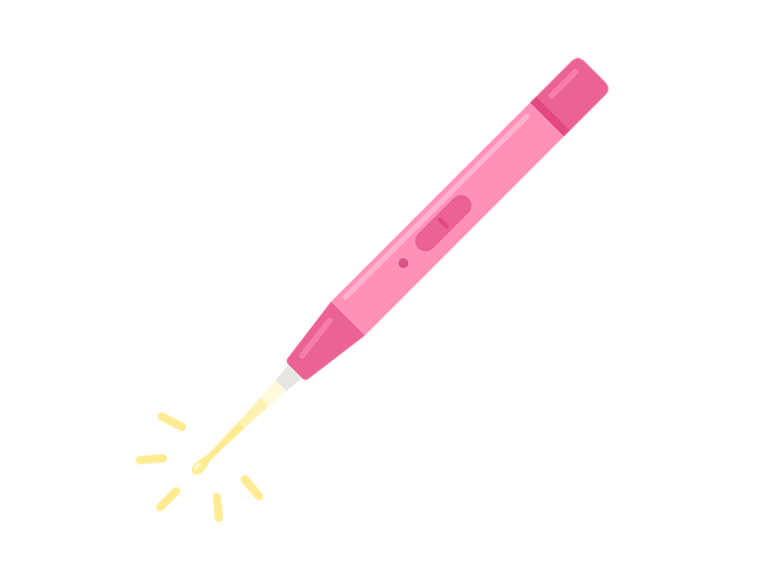 電源を入れた、LEDライト付き耳かきの無料イラスト | 無料・商用OKのイラスト素材｜イラストセンター