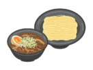 カレーつけ麺の無料イラスト