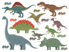 さまざまな恐竜の無料イラストセット