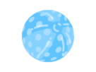 水色のビーチボールの無料イラスト