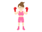 女性のボクシング選手の無料イラスト