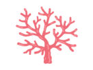 ピンク色のサンゴの無料イラスト