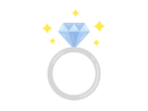 ダイヤの指輪の無料イラスト