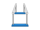 体操の平行棒の器具の無料イラスト
