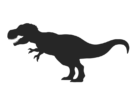 恐竜のティラノサウルスのシルエットの無料イラスト