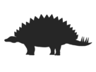 恐竜のステゴザウルスのシルエットの無料イラスト