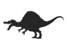 恐竜のスピノサウルスのシルエットの無料イラスト