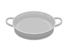 ステンレス製の鍋の無料イラスト