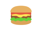 ハンバーガーのアイコンの無料イラスト