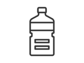 ペットボトル飲料のアイコン（線画）の無料イラスト