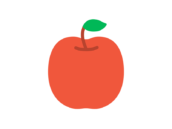 果物のリンゴのアイコンの無料イラスト