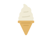 ソフトクリームのアイコンの無料イラスト
