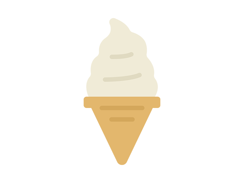 ソフトクリームのアイコンの無料イラスト