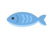 シンプルな魚のアイコンの無料イラスト