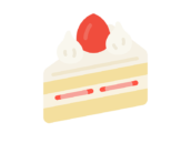 ショートケーキのアイコンの無料イラスト