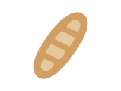 フランスパンのアイコンの無料イラスト