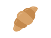 クロワッサンのアイコンの無料イラスト