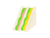 サンドイッチのアイコンの無料イラスト