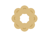 リングドーナツのアイコンの無料イラスト