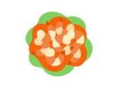 エビチリのアイコンの無料イラスト