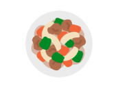 酢豚のアイコンの無料イラスト