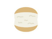 マリトッツォのアイコンの無料イラスト
