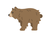 茶色の熊の無料イラスト