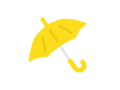 開いた傘のアイコンの無料イラスト