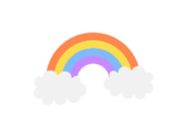 虹のアイコンの無料イラスト