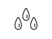 雨粒のアイコン（線画）の無料イラスト