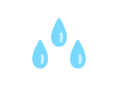 雨粒のアイコンの無料イラスト