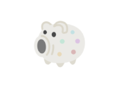 豚の、蚊取り線香入れのアイコンの無料イラスト