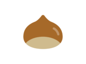 栗のアイコンの無料イラスト