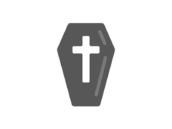 十字架の棺桶のアイコンの無料イラスト