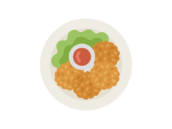 タイ料理の、トートマンクンのアイコンの無料イラスト