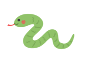 横から見た、蛇の無料イラスト