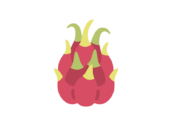 ドラゴンフルーツのアイコンの無料イラスト