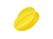 スターフルーツのアイコンの無料イラスト