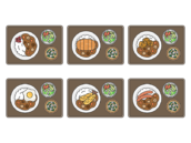 いろいろな、カレーライスセットの無料イラストセット
