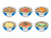 いろいろな種類の、牛丼の無料イラストセット