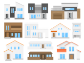 いろいろな、住宅の無料イラストセット