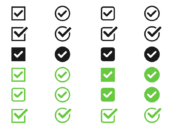 いろいろな、チェックボックスの無料イラストセット