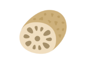 レンコンのアイコンの無料イラスト