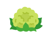 グリーンカリフラワーのアイコンの無料イラスト