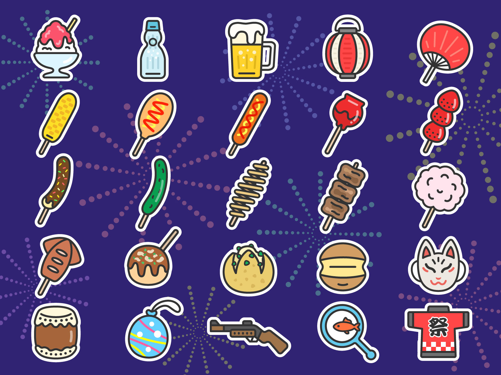 日本のお祭りの無料イラスト素材特集