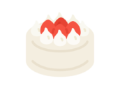 ホールケーキのアイコンの無料イラスト
