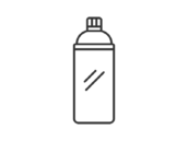ガスボンベのアイコン（線画）の無料イラスト